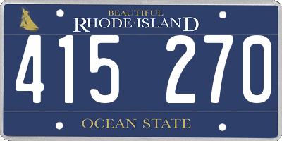 RI license plate 415270