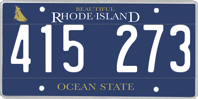 RI license plate 415273