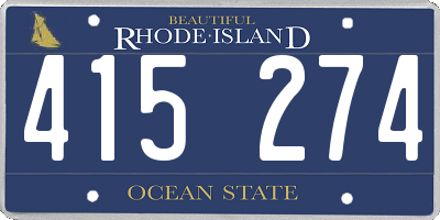 RI license plate 415274