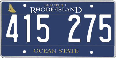 RI license plate 415275