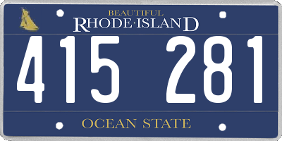 RI license plate 415281