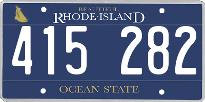 RI license plate 415282