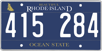 RI license plate 415284