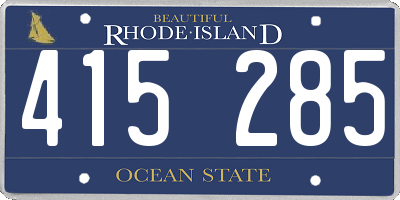 RI license plate 415285