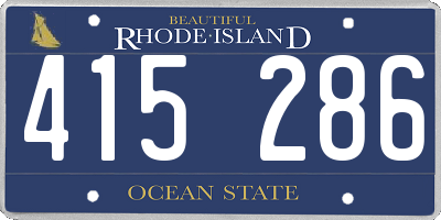 RI license plate 415286