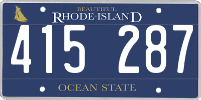 RI license plate 415287
