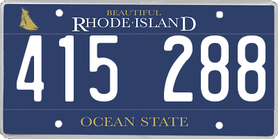RI license plate 415288