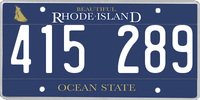 RI license plate 415289