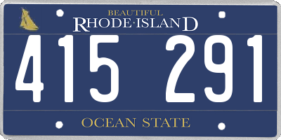 RI license plate 415291