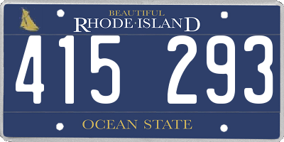 RI license plate 415293
