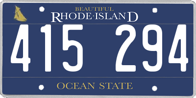 RI license plate 415294