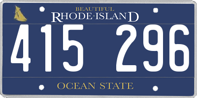 RI license plate 415296