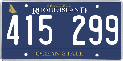 RI license plate 415299