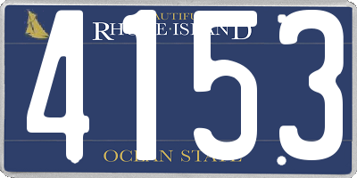 RI license plate 4153