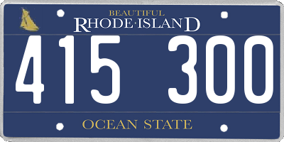 RI license plate 415300
