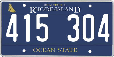 RI license plate 415304
