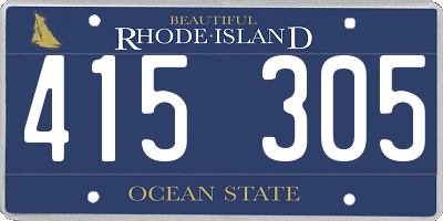 RI license plate 415305