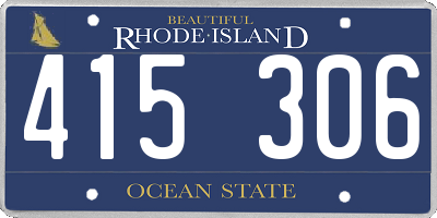 RI license plate 415306