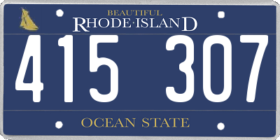 RI license plate 415307