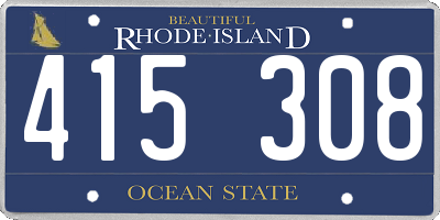 RI license plate 415308