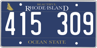 RI license plate 415309