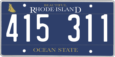 RI license plate 415311