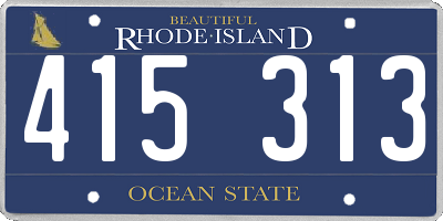 RI license plate 415313