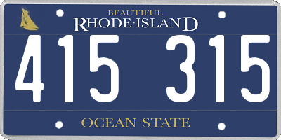 RI license plate 415315