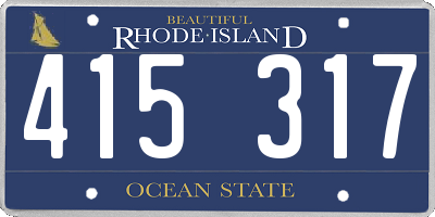 RI license plate 415317
