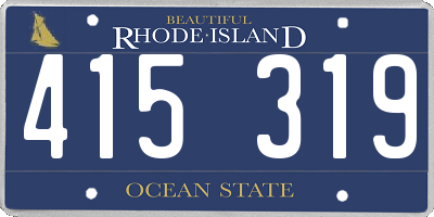 RI license plate 415319