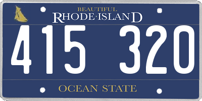 RI license plate 415320