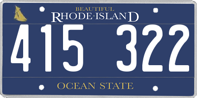 RI license plate 415322