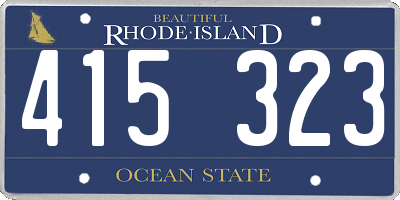RI license plate 415323