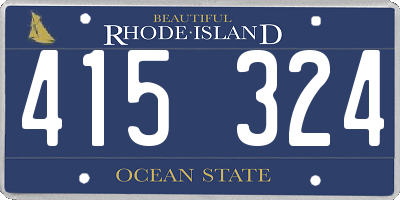 RI license plate 415324