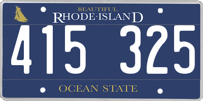 RI license plate 415325