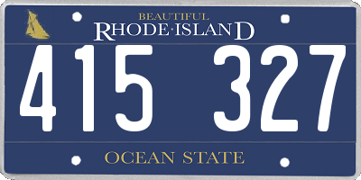 RI license plate 415327