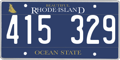 RI license plate 415329