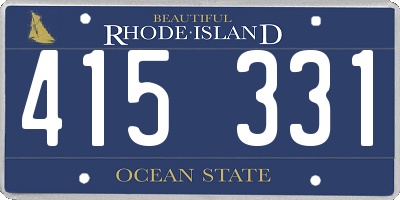 RI license plate 415331