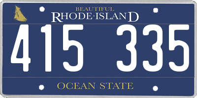 RI license plate 415335
