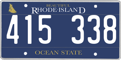 RI license plate 415338