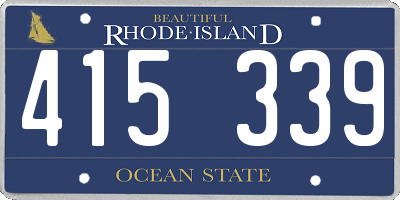 RI license plate 415339