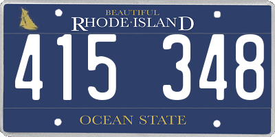 RI license plate 415348