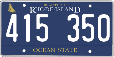 RI license plate 415350