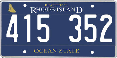 RI license plate 415352