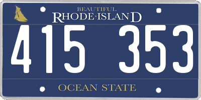 RI license plate 415353