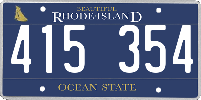 RI license plate 415354
