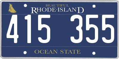 RI license plate 415355