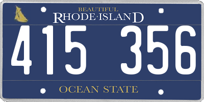 RI license plate 415356