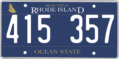RI license plate 415357