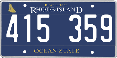 RI license plate 415359